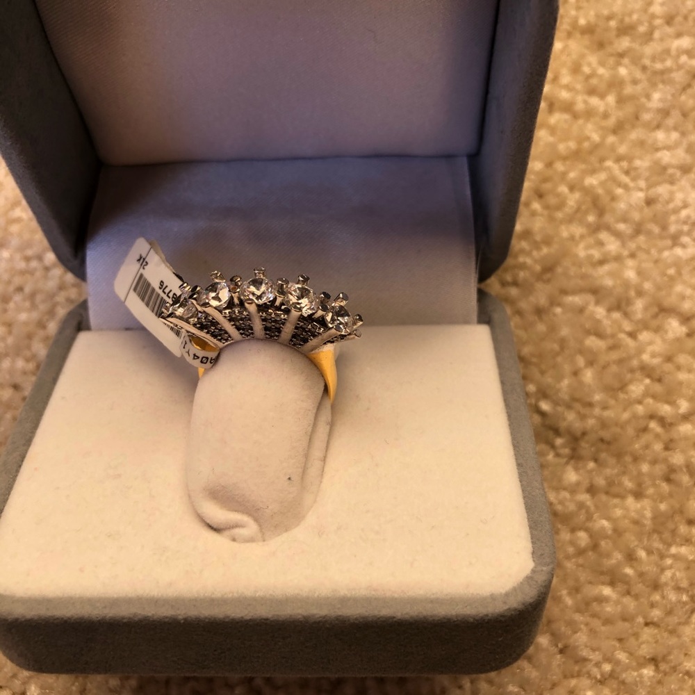 21 K Yellow & white Gold ring - Picture 6 of 7